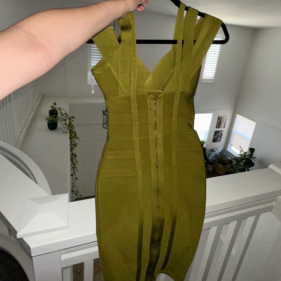 Beautiful olive green bandage dress - Picture 4 of 5